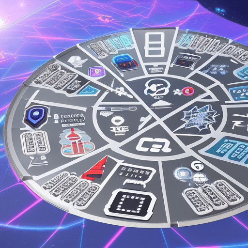 An image showcasing the evolution of 2023 meme tokens, depicting vibrant, futuristic digital landscapes with rocket-like icons representing tokens soaring through cyberspace