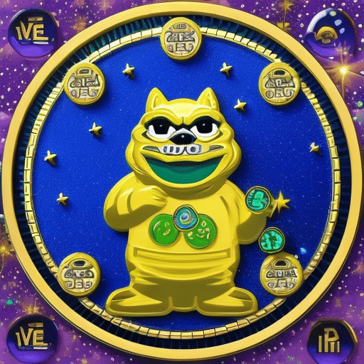 An image featuring a vibrant mosaic of widely recognized meme characters, like Doge, Pepe the Frog, and the Stonks guy, floating in a cosmic backdrop, symbolizing the best meme coins for long-term investment