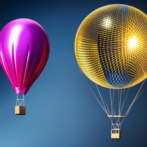 An image featuring a vibrant balloon soaring against a backdrop of diminishing fireworks, symbolizing the deflationary nature of ICO tokens