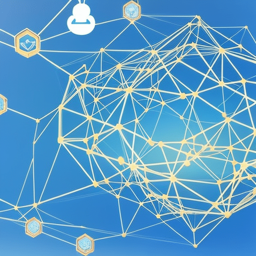 An image depicting a vibrant ecosystem with interconnected nodes representing various real-world use cases, such as finance, gaming, and healthcare, symbolizing the versatile utility of ICO tokens in different industries