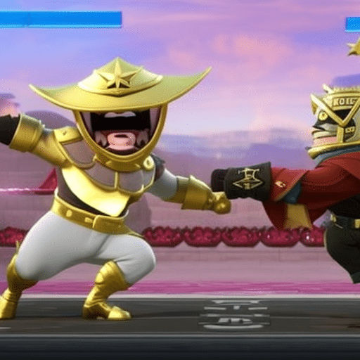 An image showcasing two battling armies of animated memes, led by Meme Kombat and Pepe Coin