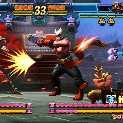 An image showcasing a fierce and action-packed battle between Meme Kombat and other meme tokens, with vibrant colors, explosive effects, and iconic characters representing each token, capturing the intensity and rivalry